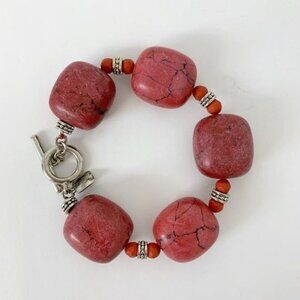 Chaps red Stone bracelet